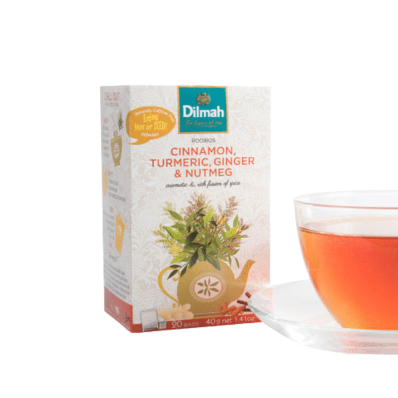 Dilmah Rooibos Cinnamon, Turmeric, Ginger & Nutmeg Infusion – 20 Tea Bags